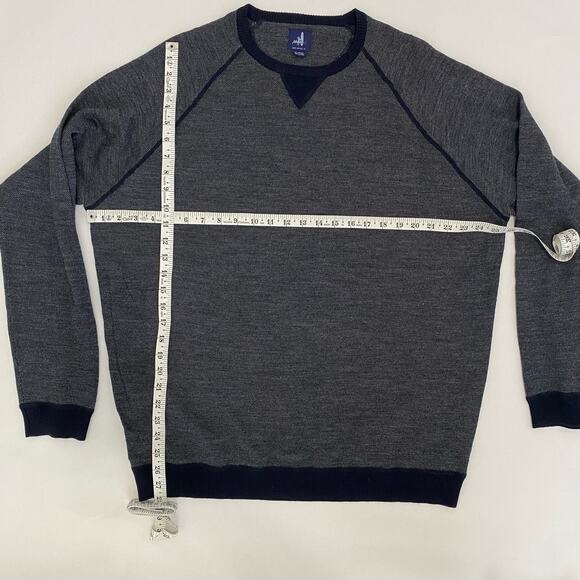 Johnnie O Sweater Mens Size XL Boggs Bird's Eye Crewneck Merino Wool MSRP $198 - Picture 4 of 9